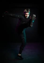 Motion capture performer in action
